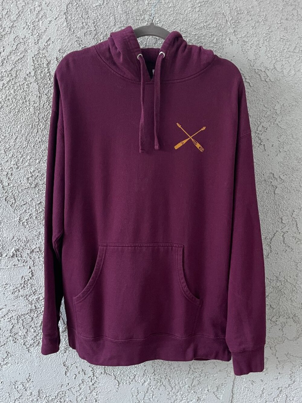 Pendleton Woolen Mills Portland Oregon Maroon Gold Graphic Pullover Hoodie XL